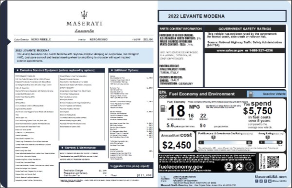 New 2022 Maserati Levante Modena for sale $113,696 at Bentley Greenwich in Greenwich CT 06830 22