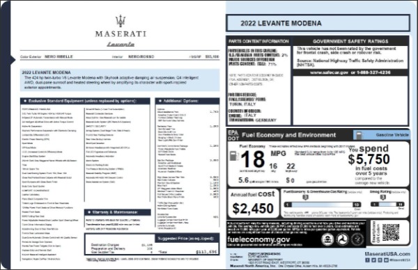 New 2022 Maserati Levante Modena for sale Call for price at Bentley Greenwich in Greenwich CT 06830 22