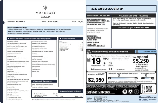New 2022 Maserati Ghibli Modena Q4 for sale Sold at Bentley Greenwich in Greenwich CT 06830 24