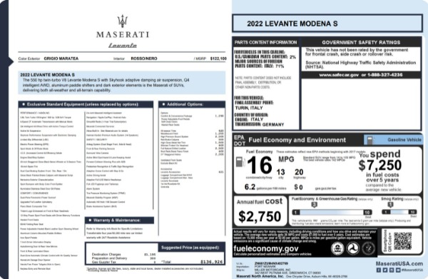 New 2022 Maserati Levante Modena S for sale $136,926 at Bentley Greenwich in Greenwich CT 06830 25