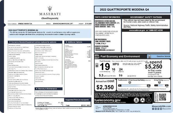 New 2022 Maserati Quattroporte Modena Q4 for sale Sold at Bentley Greenwich in Greenwich CT 06830 2