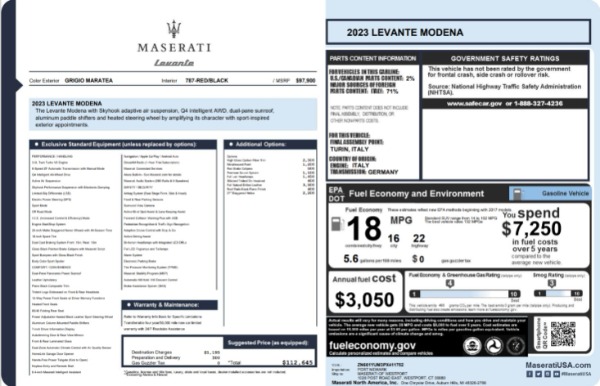 New 2023 Maserati Levante Modena for sale $112,645 at Bentley Greenwich in Greenwich CT 06830 24