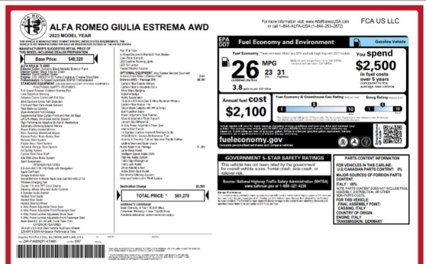New 2023 Alfa Romeo Giulia Estrema for sale Call for price at Bentley Greenwich in Greenwich CT 06830 25