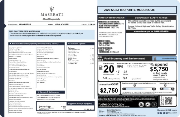 New 2023 Maserati Quattroporte Modena Q4 for sale $138,495 at Bentley Greenwich in Greenwich CT 06830 28