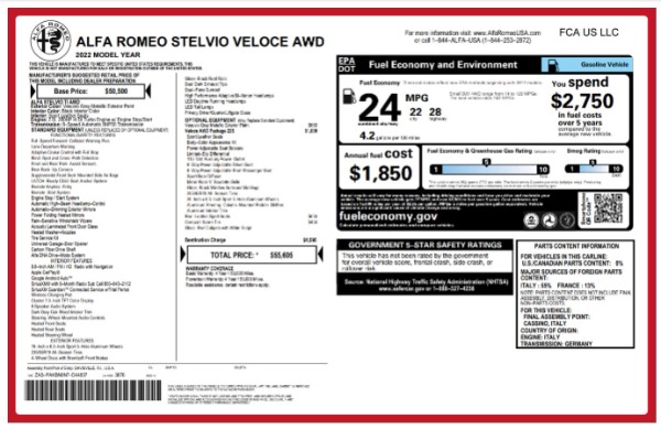 New 2022 Alfa Romeo Stelvio Veloce for sale $55,605 at Bentley Greenwich in Greenwich CT 06830 28