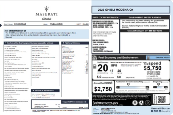 New 2023 Maserati Ghibli Modena Q4 for sale $114,555 at Bentley Greenwich in Greenwich CT 06830 26