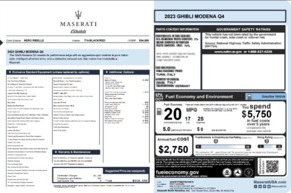 New 2023 Maserati Ghibli Modena Q4 for sale Call for price at Bentley Greenwich in Greenwich CT 06830 26