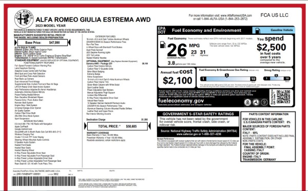 Used 2023 Alfa Romeo Giulia Estrema for sale $32,900 at Bentley Greenwich in Greenwich CT 06830 25