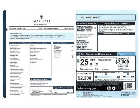 New 2023 Maserati Grecale GT for sale Call for price at Bentley Greenwich in Greenwich CT 06830 23