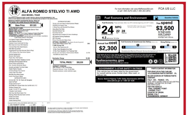 New 2023 Alfa Romeo Stelvio Ti for sale $55,530 at Bentley Greenwich in Greenwich CT 06830 24