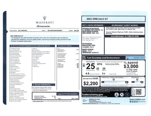 New 2023 Maserati Grecale GT for sale $72,095 at Bentley Greenwich in Greenwich CT 06830 25