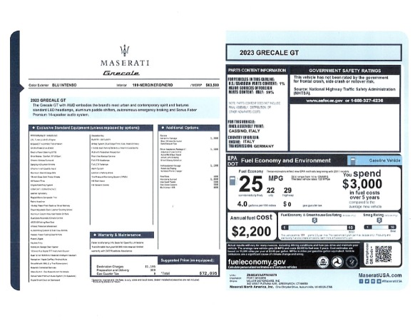 New 2023 Maserati Grecale GT for sale $72,095 at Bentley Greenwich in Greenwich CT 06830 25