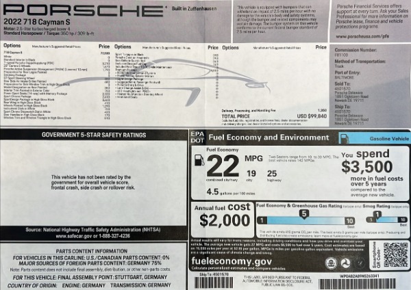 Used 2022 Porsche 718 Cayman S for sale $91,900 at Bentley Greenwich in Greenwich CT 06830 22