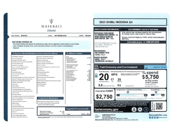 New 2023 Maserati Ghibli Modena Q4 for sale Sold at Bentley Greenwich in Greenwich CT 06830 24