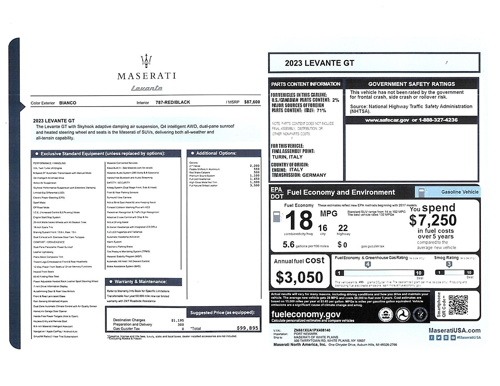 Used 2023 Maserati Levante GT for sale Call for price at Bentley Greenwich in Greenwich CT 06830 1