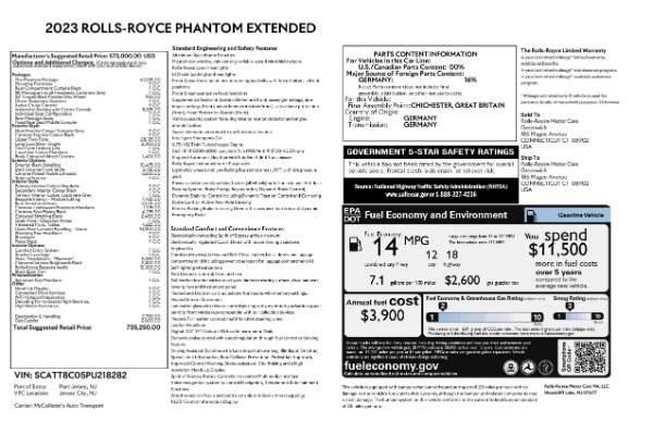 New 2023 Rolls-Royce Phantom EWB for sale Sold at Bentley Greenwich in Greenwich CT 06830 27