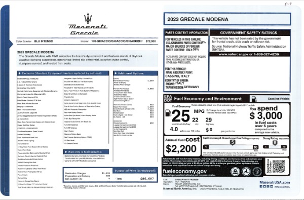 New 2023 Maserati Grecale Modena for sale $86,697 at Bentley Greenwich in Greenwich CT 06830 24