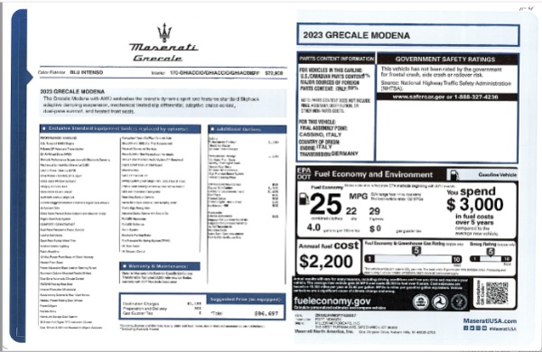 New 2023 Maserati Grecale Modena for sale $71,384 at Bentley Greenwich in Greenwich CT 06830 24