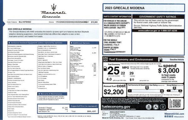New 2023 Maserati Grecale Modena for sale $86,697 at Bentley Greenwich in Greenwich CT 06830 24
