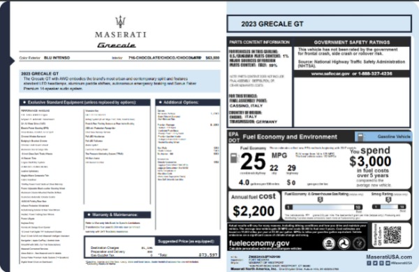 New 2023 Maserati Grecale GT for sale $73,597 at Bentley Greenwich in Greenwich CT 06830 21