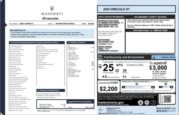 New 2023 Maserati Grecale GT for sale $73,797 at Bentley Greenwich in Greenwich CT 06830 22
