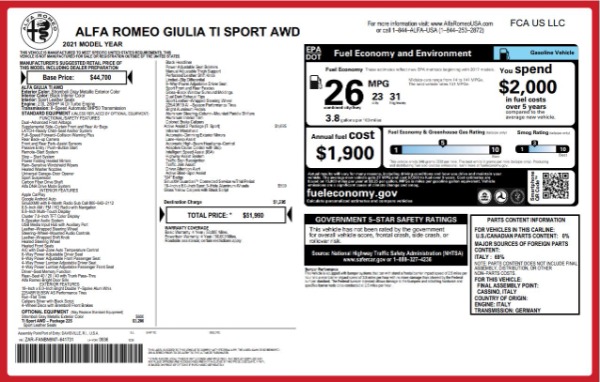 Used 2019 Alfa Romeo Giulia Ti Sport Carbon | Greenwich, CT