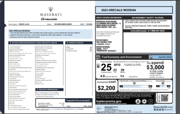 New 2023 Maserati Grecale Modena for sale $76,195 at Bentley Greenwich in Greenwich CT 06830 21