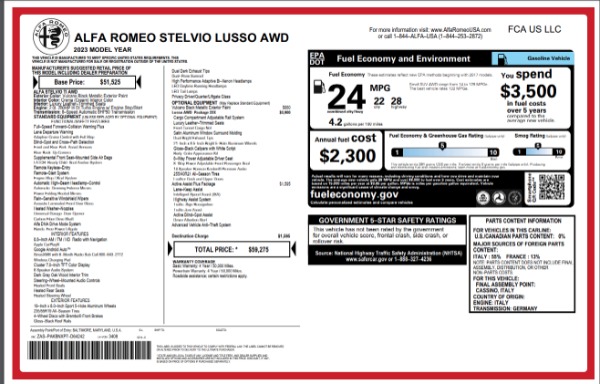 New 2023 Alfa Romeo Stelvio Ti Lusso for sale Sold at Bentley Greenwich in Greenwich CT 06830 25