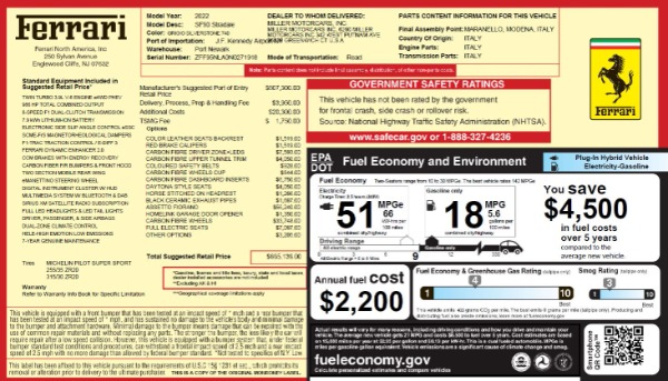 Used 2022 Ferrari SF90 Stradale for sale Sold at Bentley Greenwich in Greenwich CT 06830 2