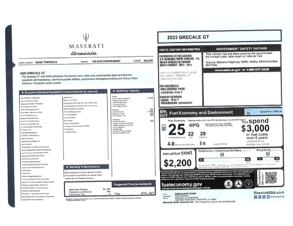 New 2023 Maserati Grecale GT for sale $70,347 at Bentley Greenwich in Greenwich CT 06830 24