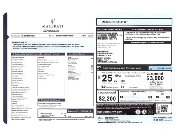 New 2023 Maserati Grecale GT for sale $70,347 at Bentley Greenwich in Greenwich CT 06830 22