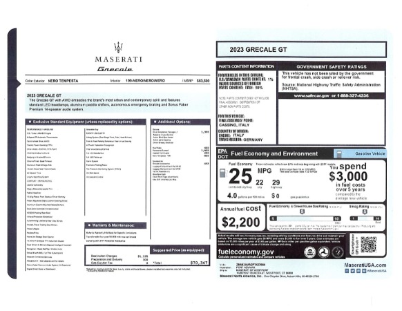 New 2023 Maserati Grecale GT for sale Sold at Bentley Greenwich in Greenwich CT 06830 22