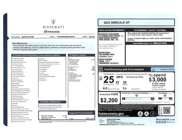New 2023 Maserati Grecale GT for sale $70,197 at Bentley Greenwich in Greenwich CT 06830 23