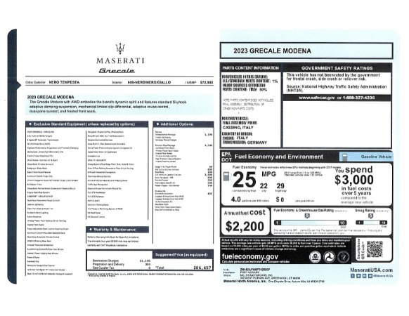 New 2023 Maserati Grecale Modena for sale $86,457 at Bentley Greenwich in Greenwich CT 06830 24