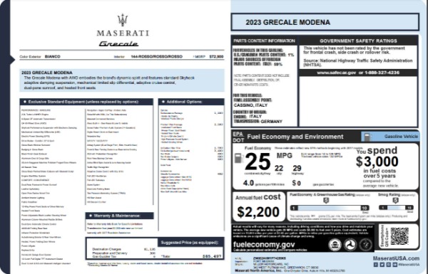 New 2023 Maserati Grecale Modena for sale $85,497 at Bentley Greenwich in Greenwich CT 06830 23