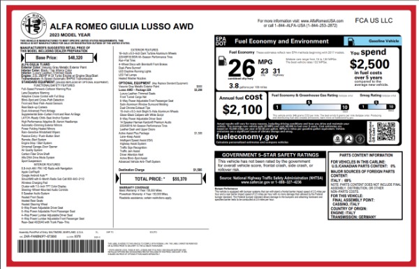 New 2023 Alfa Romeo Giulia Ti Lusso for sale $50,370 at Bentley Greenwich in Greenwich CT 06830 28
