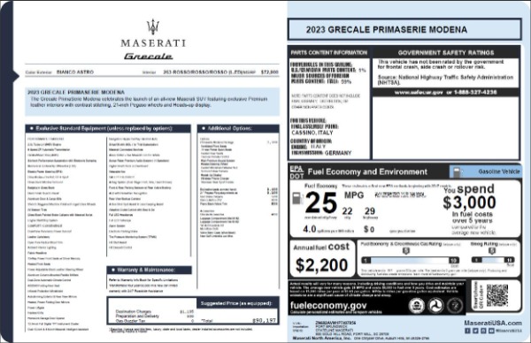New 2023 Maserati Grecale Modena for sale $90,197 at Bentley Greenwich in Greenwich CT 06830 24