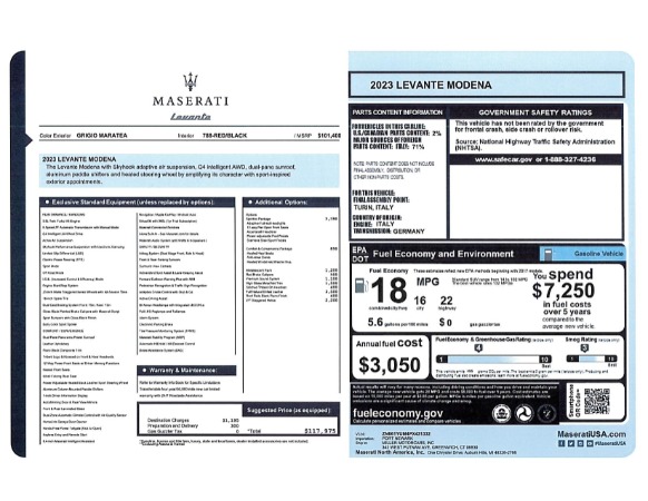 New 2023 Maserati Levante Modena for sale $117,975 at Bentley Greenwich in Greenwich CT 06830 22