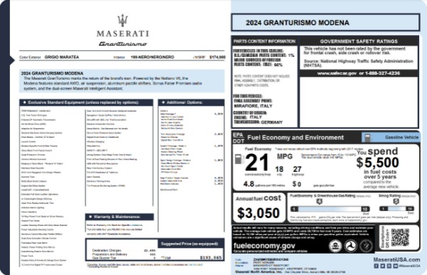New 2024 Maserati GranTurismo Modena for sale $193,865 at Bentley Greenwich in Greenwich CT 06830 23