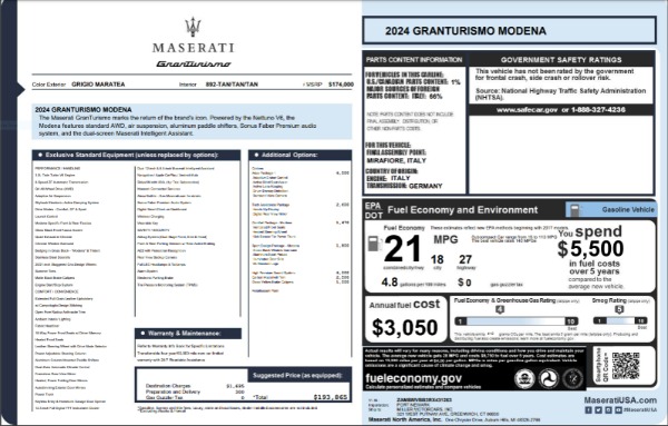 New 2024 Maserati GranTurismo Modena for sale $193,865 at Bentley Greenwich in Greenwich CT 06830 23