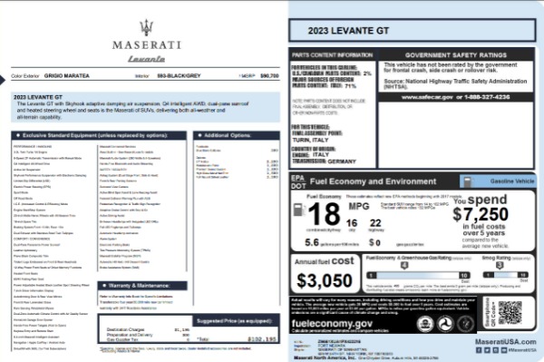 New 2023 Maserati Levante GT Ultima for sale Sold at Bentley Greenwich in Greenwich CT 06830 22