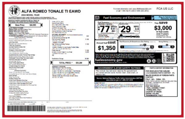 New 2024 Alfa Romeo Tonale Ti for sale $53,290 at Bentley Greenwich in Greenwich CT 06830 27