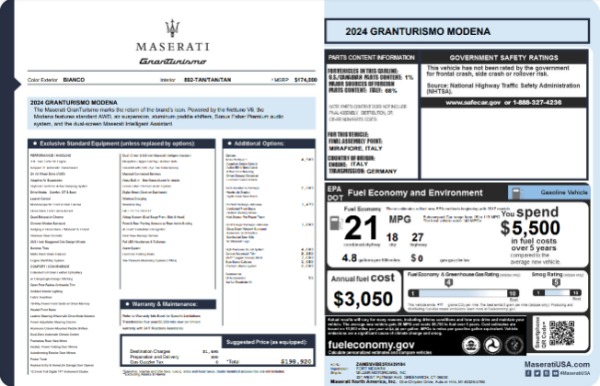 New 2024 Maserati GranTurismo Modena for sale $198,920 at Bentley Greenwich in Greenwich CT 06830 21