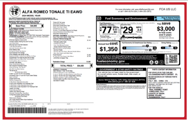 New 2024 Alfa Romeo Tonale Ti for sale $54,450 at Bentley Greenwich in Greenwich CT 06830 27