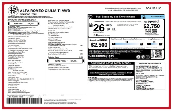 New 2023 Alfa Romeo Giulia Ti | Greenwich, CT