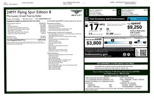 New 2024 Bentley Flying Spur V8 for sale Sold at Bentley Greenwich in Greenwich CT 06830 10