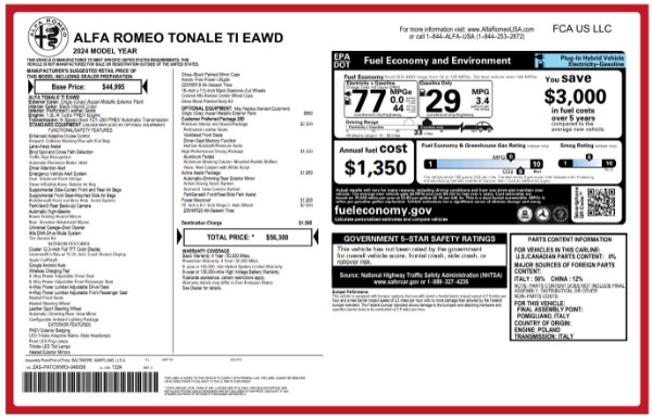 New 2024 Alfa Romeo Tonale Ti for sale Sold at Bentley Greenwich in Greenwich CT 06830 22
