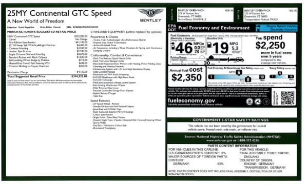 New 2025 Bentley Continental GTC Speed First Edition for sale Sold at Bentley Greenwich in Greenwich CT 06830 10