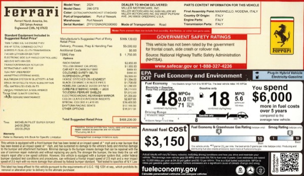 Used 2024 Ferrari 296 GTS for sale Sold at Bentley Greenwich in Greenwich CT 06830 2