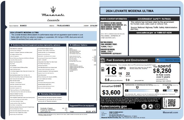 New 2024 Maserati Levante Modena Ultima for sale $99,699 at Bentley Greenwich in Greenwich CT 06830 24